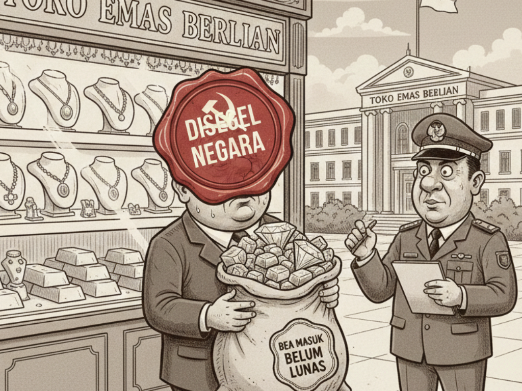 Emasnya Kinclong, Pajaknya Bolong: Bea Cukai Sapu Toko Mewah yang Main “Spanyol”