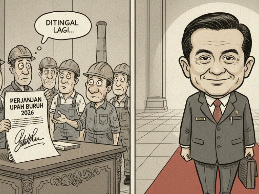 Upah Ditandatangani: Buruh Ditinggal-Gubernur Jalan Sendiri