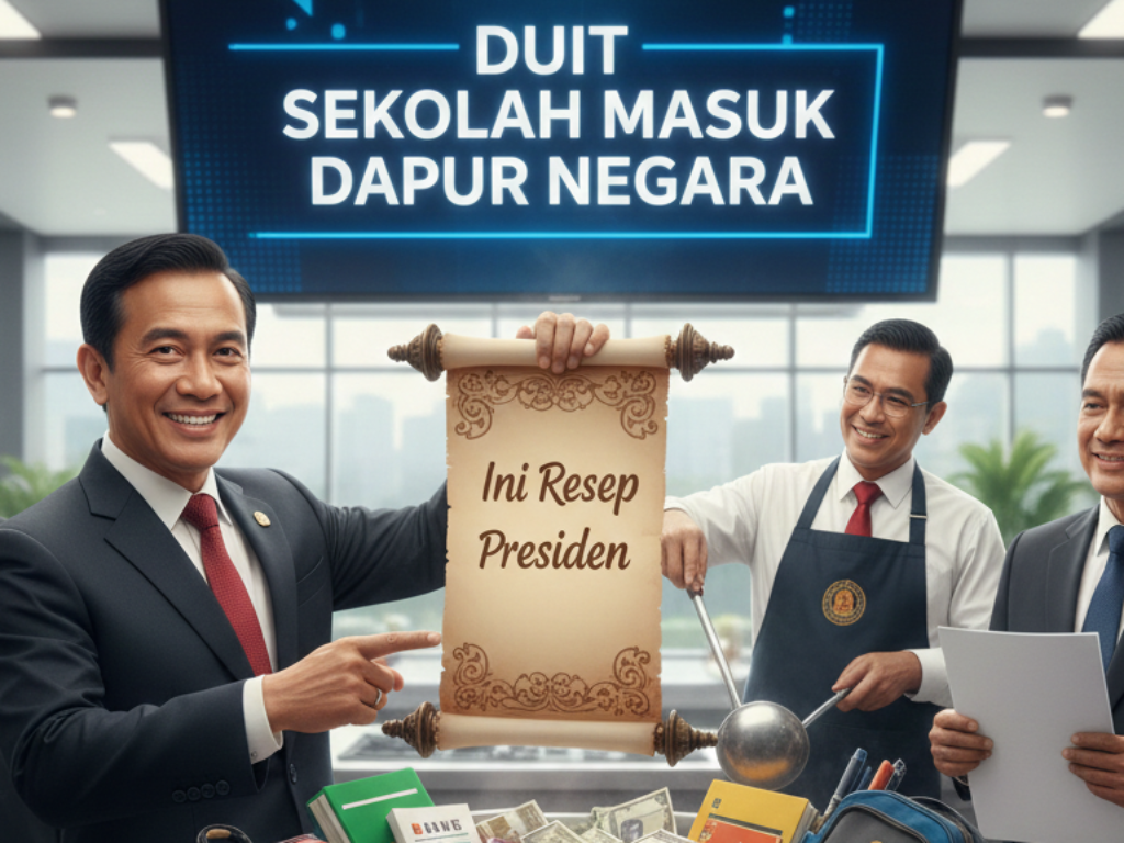 Duit Sekolah Masuk Dapur Negara, DPR Bilang “Ini Resep Presiden”