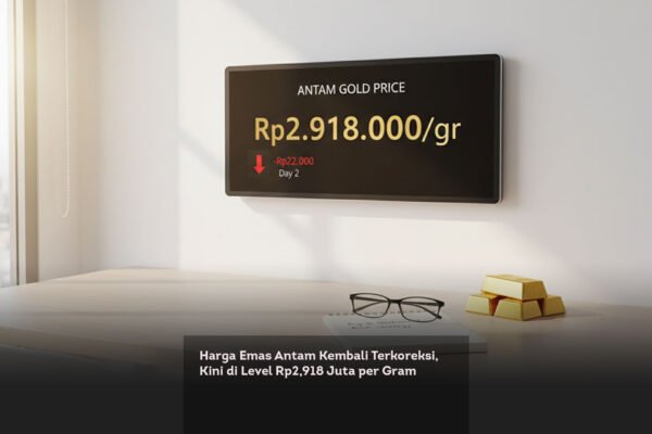 Harga Emas Antam Kembali Terkoreksi, Kini di Level Rp2,918 Juta per Gram locusonline featured image Feb