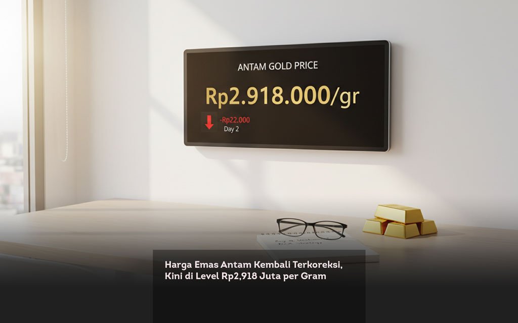 Harga Emas Antam Kembali Terkoreksi, Kini di Level Rp2,918 Juta per Gram locusonline featured image Feb