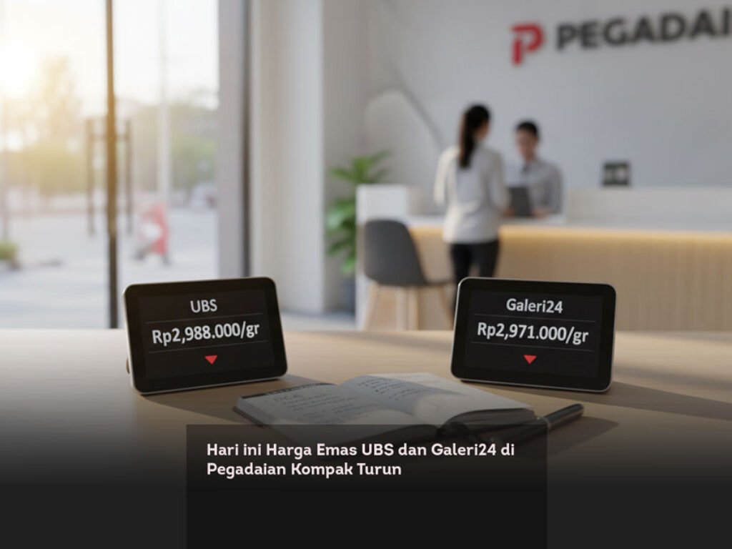 Hari ini Harga Emas UBS dan Galeri24 di Pegadaian Kompak Turun