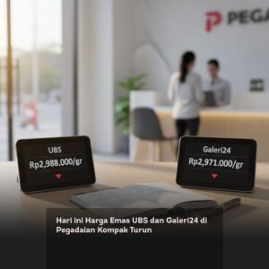 Hari ini Harga Emas UBS dan Galeri24 di Pegadaian Kompak Turun