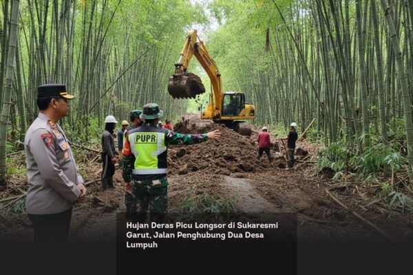 Hujan Deras Picu Longsor di Sukaresmi Garut, Jalan Penghubung Dua Desa Lumpuh locusonline featured image Feb