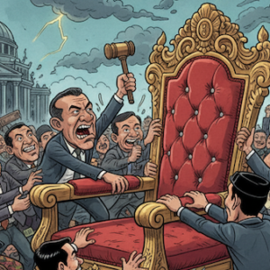 ilustrasi kursi jabatan. (ft: AI)