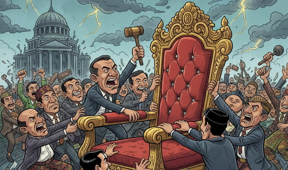 ilustrasi kursi jabatan. (ft: AI)