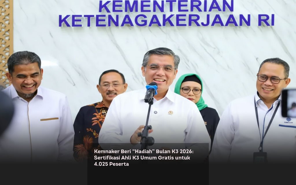 Kemnaker Beri Hadiah Bulan K3 2026, Sertifikasi Ahli K3 Umum Gratis untuk 4.025 Peserta locusonline featured image Feb 2026 a