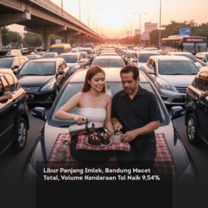 Libur Panjang Imlek, Bandung Macet Total, Volume Kendaraan Tol Naik 9,54 Persen