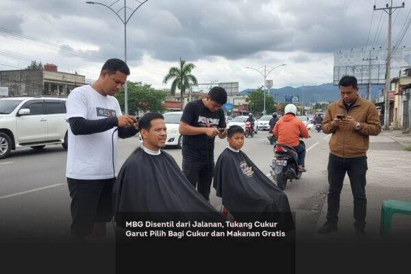 MBG Disentil dari Jalanan, Tukang Cukur Garut Pilih Bagi Cukur dan Makanan Gratis locusonline featured image Feb 2026 a