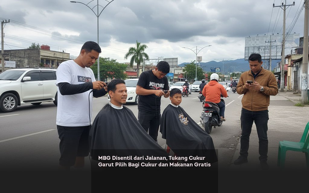 MBG Disentil dari Jalanan, Tukang Cukur Garut Pilih Bagi Cukur dan Makanan Gratis locusonline featured image Feb 2026 a