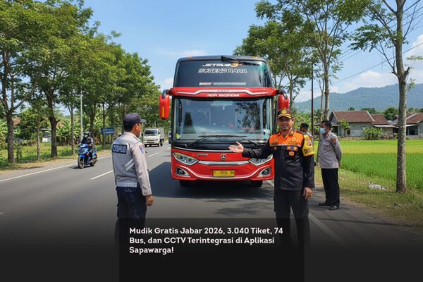 Mudik Gratis Jabar 2026, 3.040 Tiket, 74 Bus, dan CCTV Terintegrasi di Aplikasi Sapawarga locusonline featured image Feb 2026 a