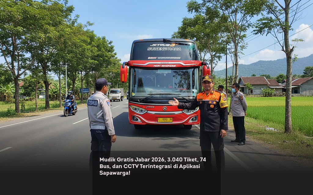 Mudik Gratis Jabar 2026, 3.040 Tiket, 74 Bus, dan CCTV Terintegrasi di Aplikasi Sapawarga locusonline featured image Feb 2026 a
