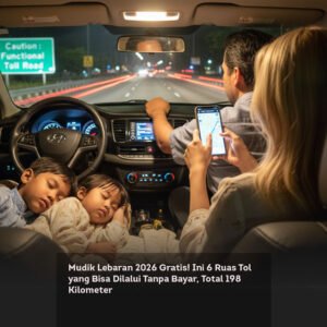 Mudik Lebaran 2026 Gratis! Ini 6 Ruas Tol yang Bisa Dilalui Tanpa Bayar, Total 198 Kilometer