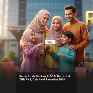 Pemerintah Siapkan Rp55 Triliun untuk THR PNS, Cair Awal Ramadan 2026
