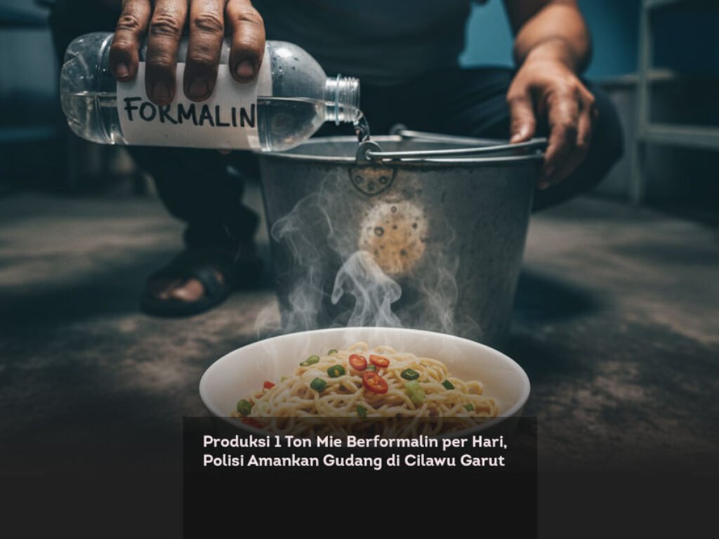 Produksi 1 Ton Mie Berformalin per Hari, Polisi Amankan Gudang di Cilawu Garut