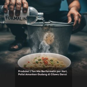 Produksi 1 Ton Mie Berformalin per Hari, Polisi Amankan Gudang di Cilawu Garut