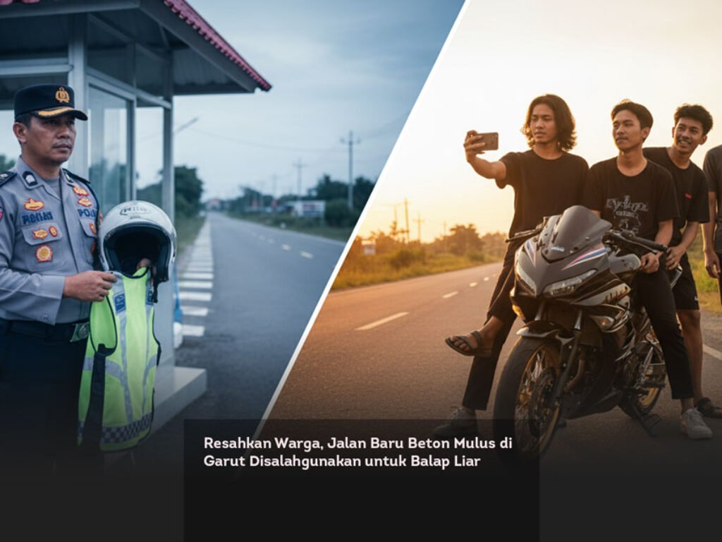 Resahkan Warga, Jalan Baru Beton Mulus di Garut Disalahgunakan untuk Balap Liar