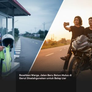 Resahkan Warga, Jalan Baru Beton Mulus di Garut Disalahgunakan untuk Balap Liar