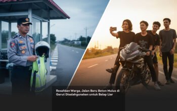 Resahkan Warga, Jalan Baru Beton Mulus di Garut Disalahgunakan untuk Balap Liar