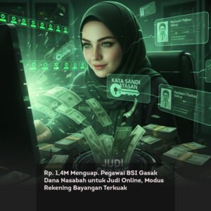 Rp. 1,4M Menguap. Pegawai BSI Gasak Dana Nasabah untuk Judi Online, Modus Rekening Bayangan Terkuak