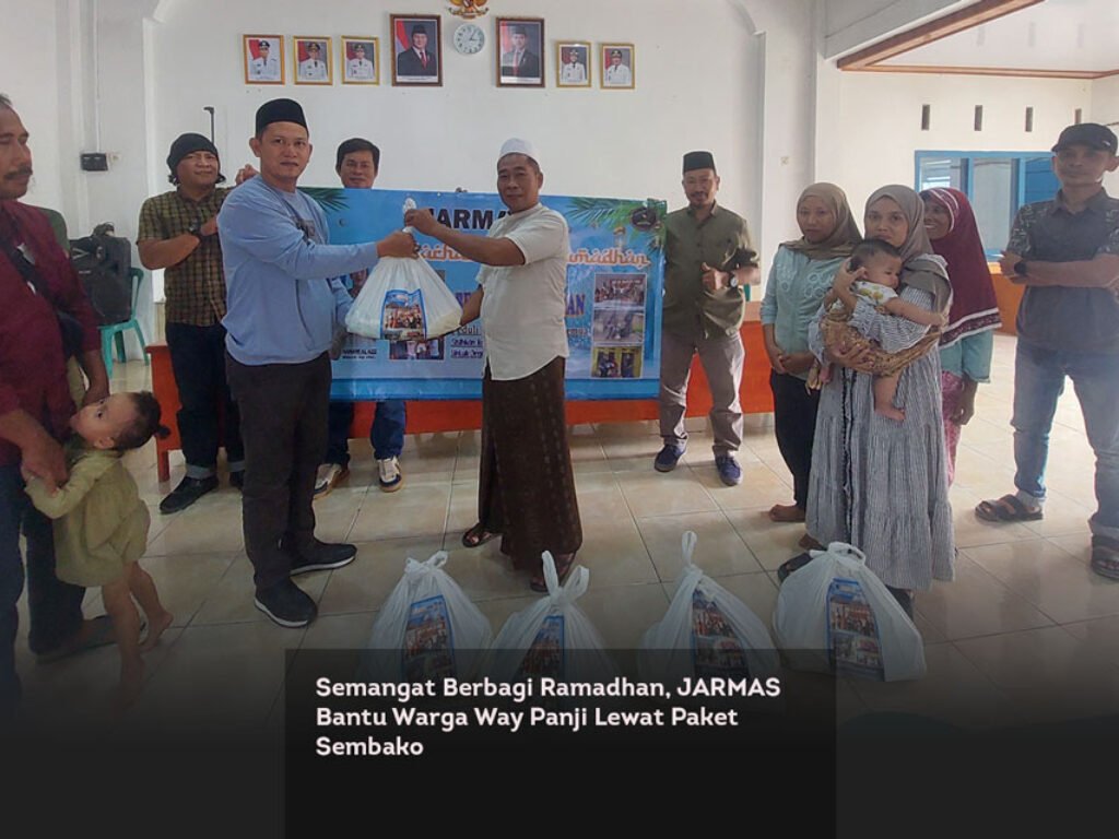 Semangat Berbagi Ramadhan, JARMAS Bantu Warga Way Panji Lewat Paket Sembako
