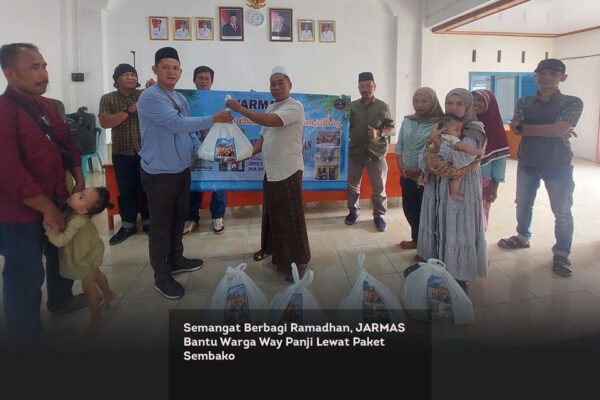 Semangat Berbagi Ramadhan, JARMAS Bantu Warga Way Panji Lewat Paket Sembako