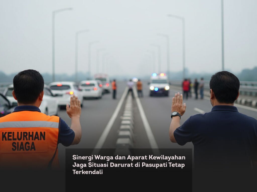 Sinergi Warga dan Aparat Kewilayahan Jaga Situasi Darurat di Pasupati Tetap Terkendali