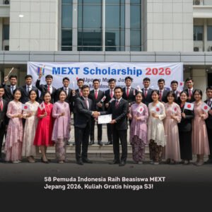 58 Pemuda Indonesia Raih Beasiswa MEXT Jepang 2026, Kuliah Gratis hingga S3!