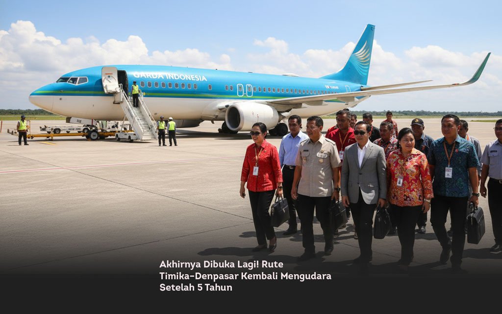 Akhirnya Dibuka Lagi! Rute Timika–Denpasar Kembali Mengudara Setelah 5 Tahun locusonline featured image Mar 2026