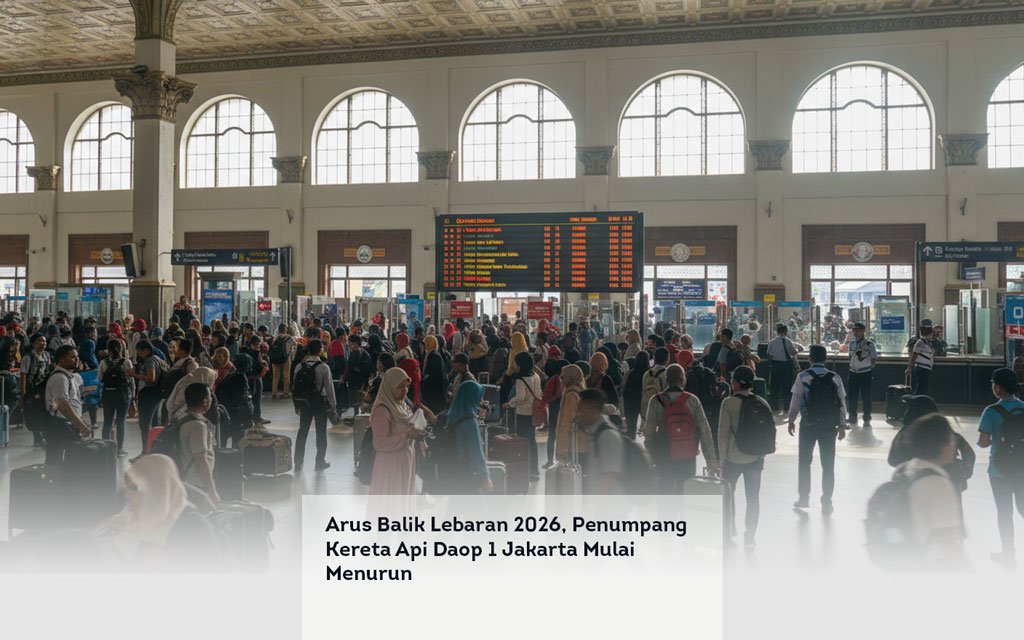 Arus Balik Lebaran 2026, Penumpang Kereta Api Daop 1 Jakarta Mulai Menurun locusonline featured image Mar 2026