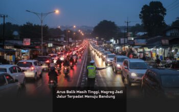 Arus Balik Masih Tinggi, Nagreg Jadi Jalur Terpadat Menuju Bandung