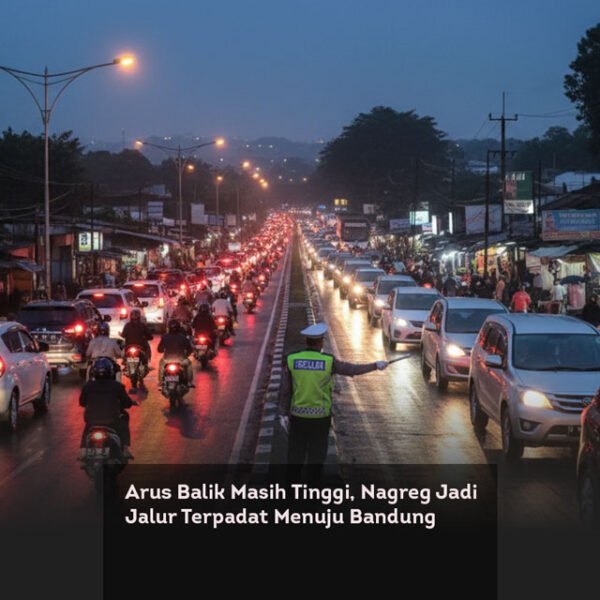 Arus Balik Masih Tinggi, Nagreg Jadi Jalur Terpadat Menuju Bandung locusonline featured image Mar 2026