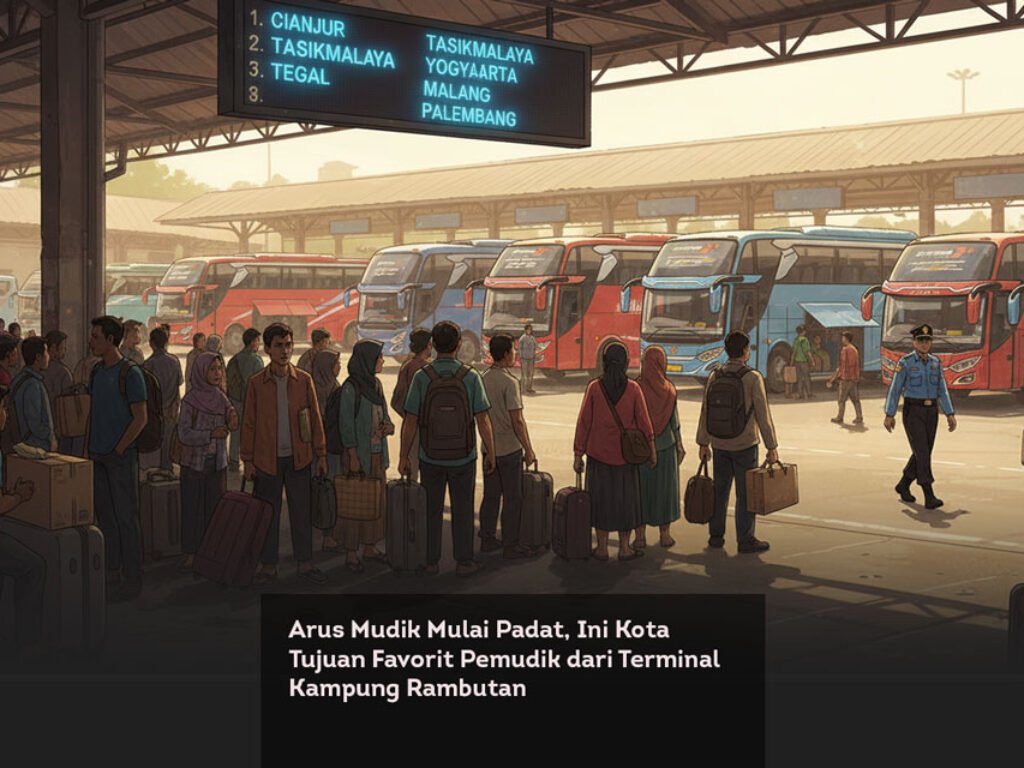 Arus Mudik Mulai Padat, Ini Kota Tujuan Favorit Pemudik dari Terminal Kampung Rambutan