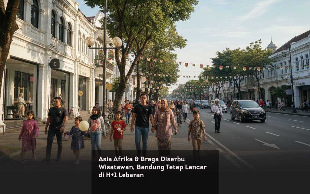 Asia Afrika & Braga Diserbu Wisatawan, Bandung Tetap Lancar di H+1 Lebaran locusonline featured image Mar 2026