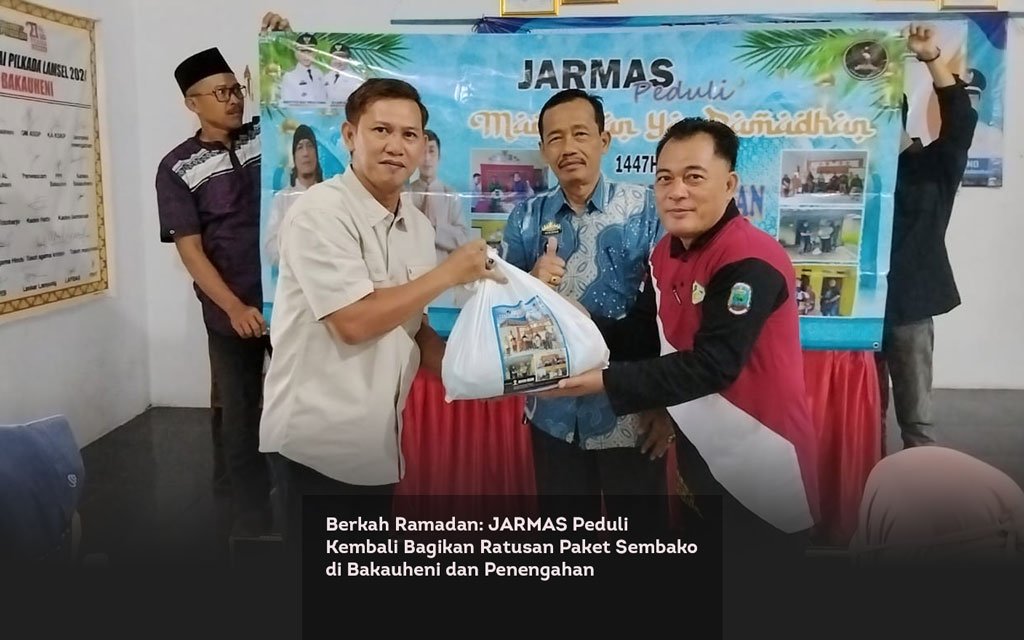 Berkah Ramadan, JARMAS Peduli Kembali Bagikan Ratusan Paket Sembako di Bakauheni dan Penengahan locusonline featured image Mar