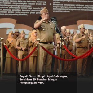 Bupati Garut Pimpin Apel Gabungan, Serahkan SK Pensiun hingga Penghargaan WBK