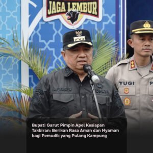 Bupati Garut Pimpin Apel Kesiapan Takbiran: Berikan Rasa Aman dan Nyaman bagi Pemudik yang Pulang Kampung