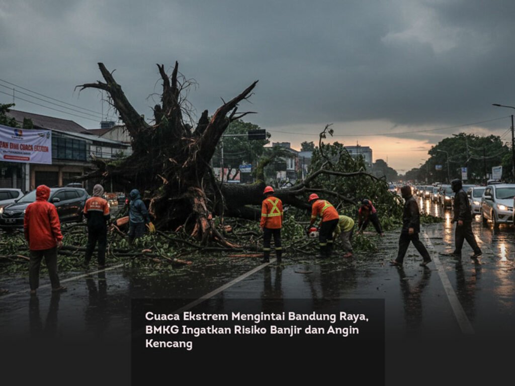 Cuaca Ekstrem Mengintai Bandung Raya, BMKG Ingatkan Risiko Banjir dan Angin Kencang