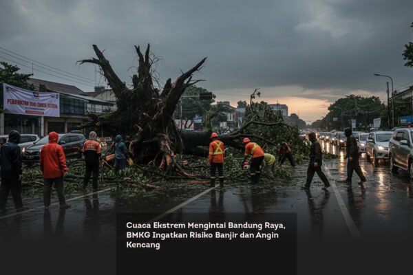 Cuaca Ekstrem Mengintai Bandung Raya, BMKG Ingatkan Risiko Banjir dan Angin Kencang locusonline featured image Mar
