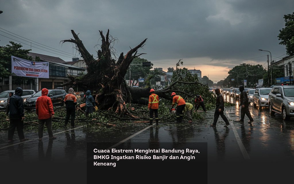 Cuaca Ekstrem Mengintai Bandung Raya, BMKG Ingatkan Risiko Banjir dan Angin Kencang locusonline featured image Mar