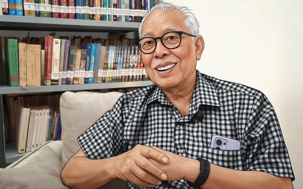 Dewan Senior Lembaga Penelitian, Pendidikan dan Penerangan Ekonomi dan Sosial (LP3ES), Thamrin Amal Tomagola saat memberikan keterangan pers di Jakarta