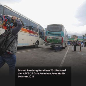 Dishub Bandung Kerahkan 701 Personel dan ATCS 24 Jam Amankan Arus Mudik Lebaran 2026