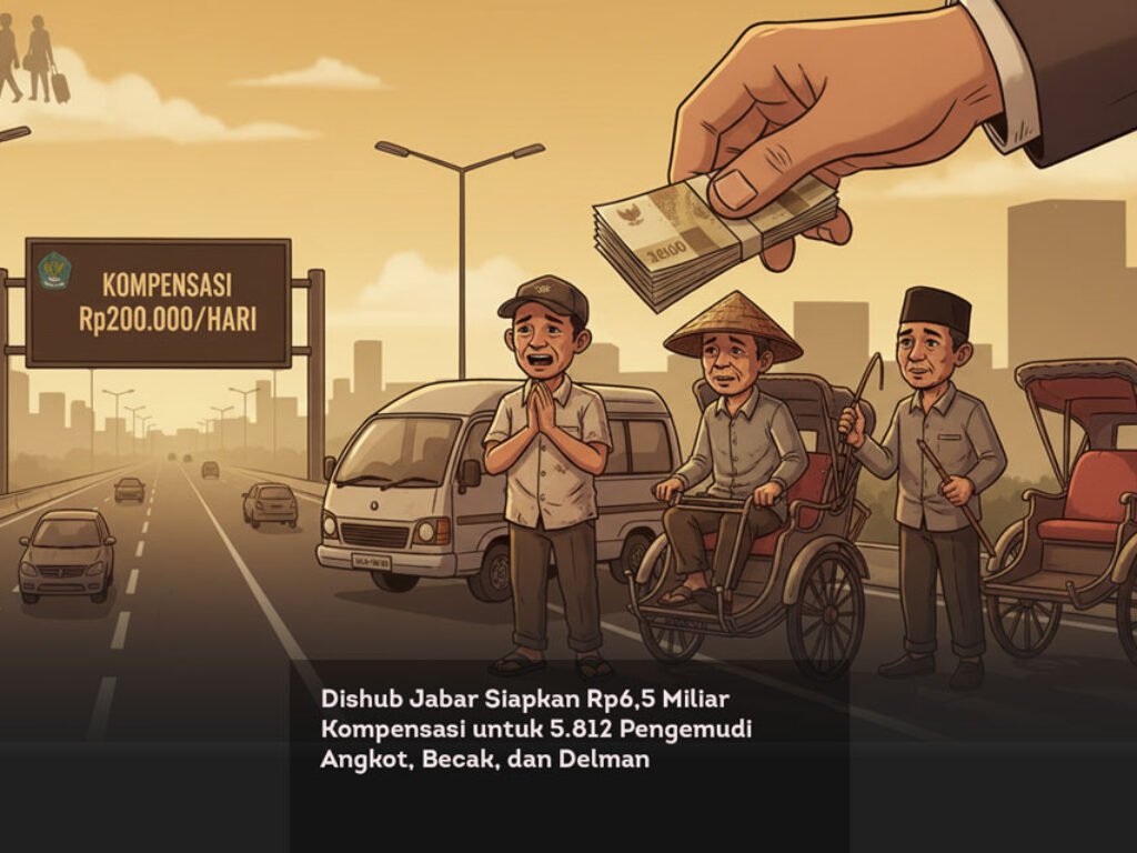 Dishub Jabar Siapkan Rp6,5 Miliar Kompensasi untuk 5.812 Pengemudi Angkot, Becak, dan Delman