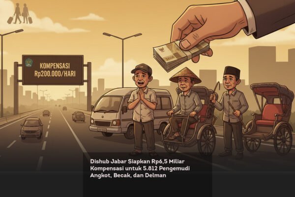 Dishub Jabar Siapkan Rp6,5 Miliar Kompensasi untuk 5.812 Pengemudi Angkot, Becak, dan Delman locusonline featured image Mar