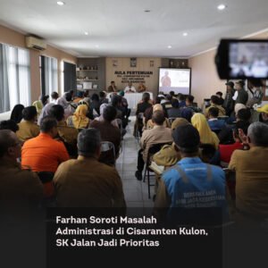 Farhan Soroti Masalah Administrasi di Cisaranten Kulon, SK Jalan Jadi Prioritas