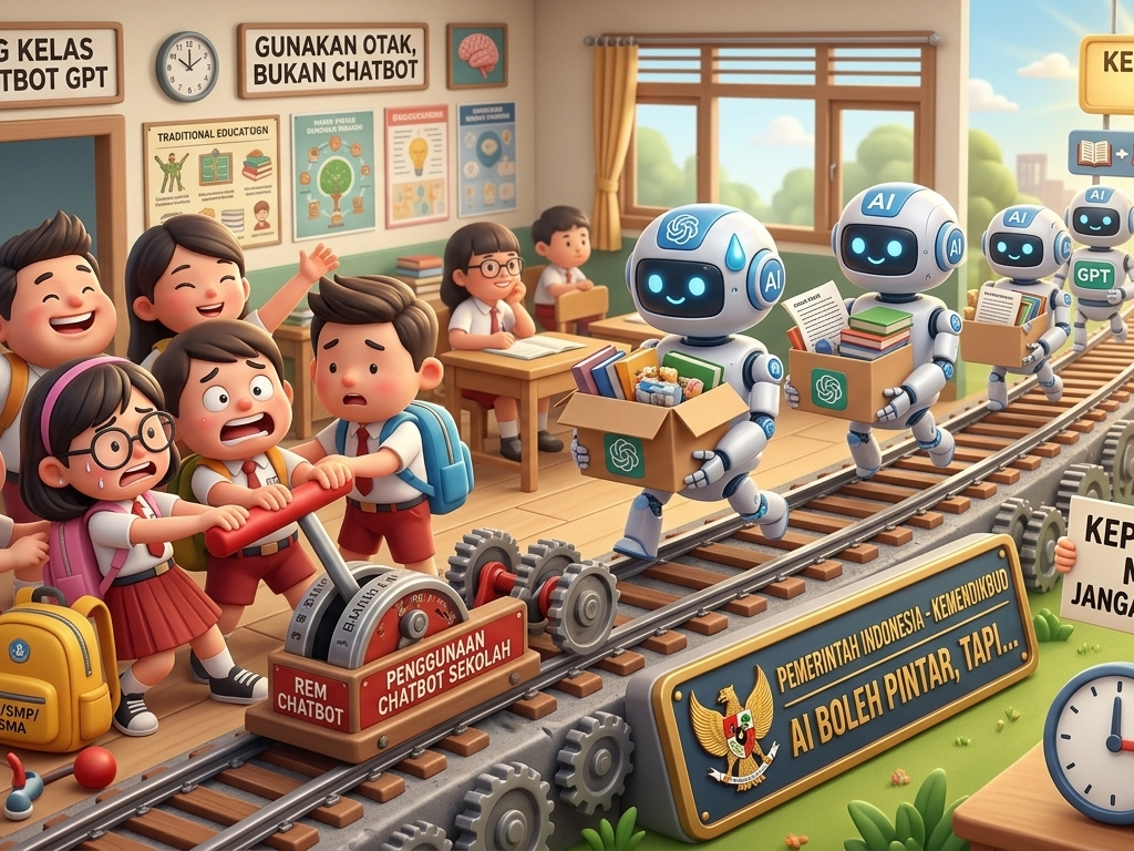 AI Boleh Pintar, Kepintaran Murid Jangan Instan: Pemerintah Rem Penggunaan Chatbot di Sekolah