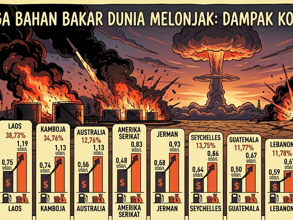 Ketika Rudal Terbang, Harga BBM di 10 Negara Ikut Melayang