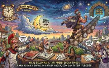 Hilal Belum Naik, Tapi Ambisi Sudah Tinggi: Drama Kosmik 1 Syawal di Antara Angka, Ego, dan Tafsir ‘Fleksibel’