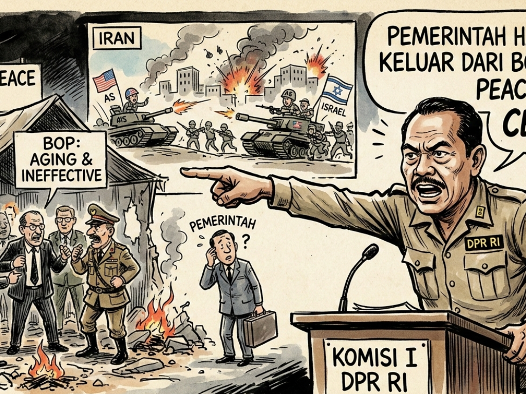 Board of Peace atau Board of War? DPR Minta RI Angkat Kaki Sebelum Terseret Arus