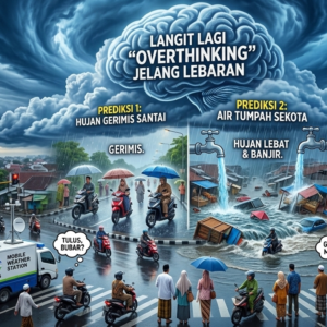 Langit Lagi ‘Overthinking’ Jelang Lebaran: BMKG Prediksi Hujan Gerimis Santai sampai Air Tumpah Sekota